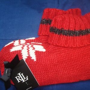 COPY - RALPH LAUREN KNIT RED BOOTIE SOCKS